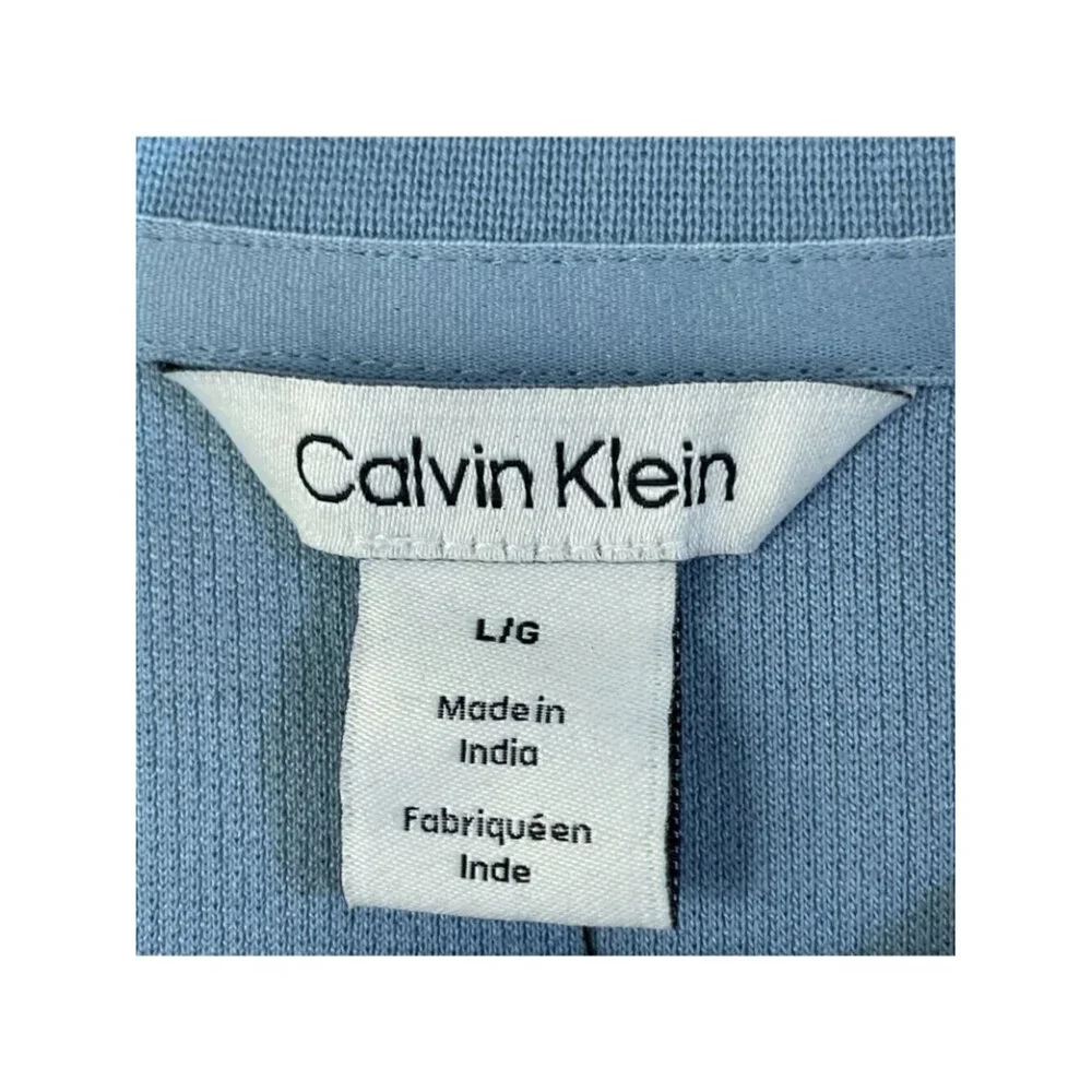 NWT Calvin Klein Men's L Refined Knits Blue Crewneck T-Shirt